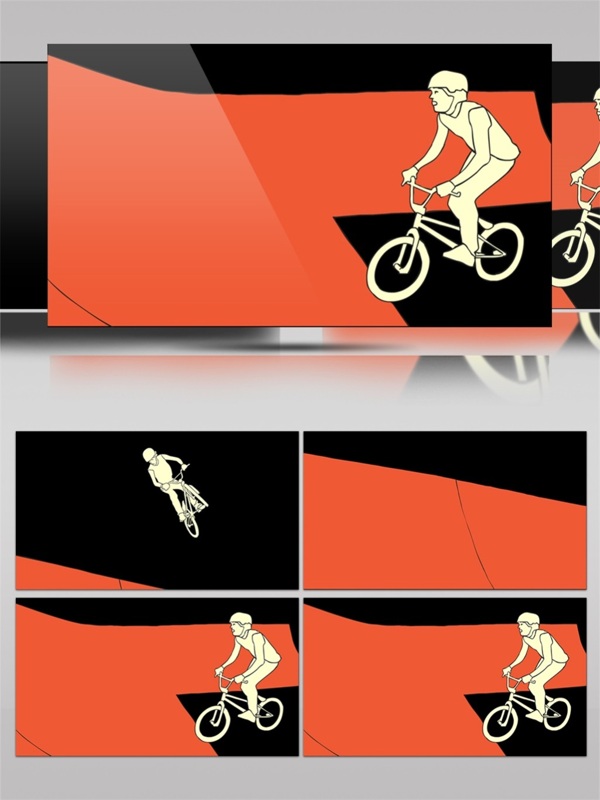 骑单车动态视频素材