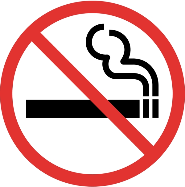 不吸烟的标志牌矢量