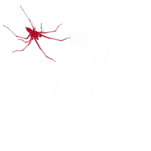 蜘蛛网红色蜘蛛元素