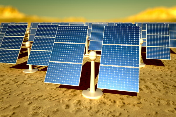沙漠里的太阳能
