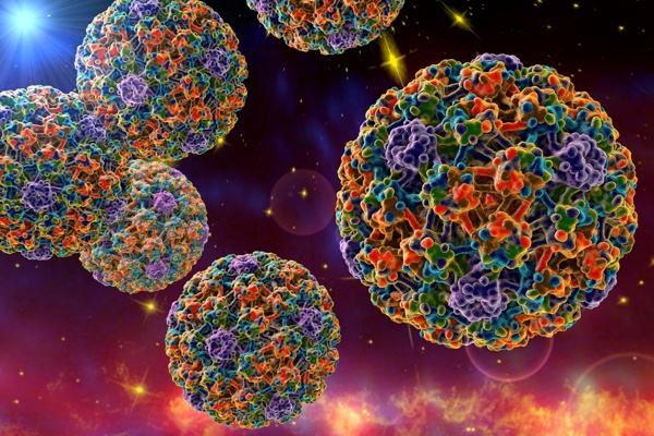 癌细胞病毒背景图片