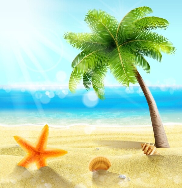 阳光沙滩椰树