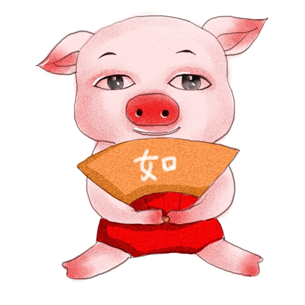 2019生肖猪猪年如意原创商用元素