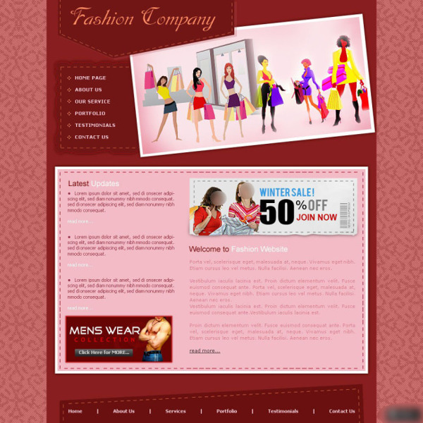 女性购物网页设计