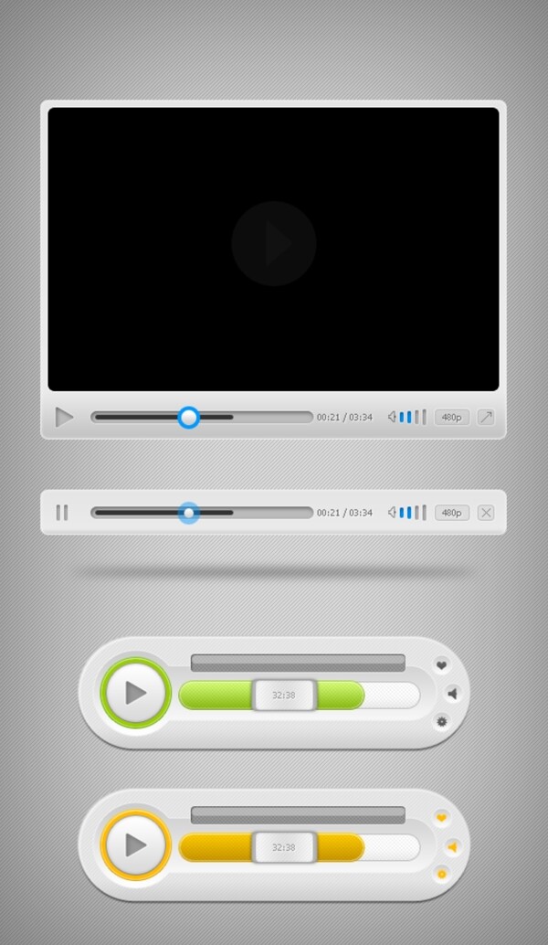 音乐播放器应用界面设计素材下载
