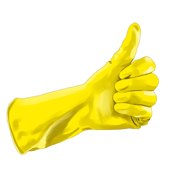 竖起的黄色大拇指插图