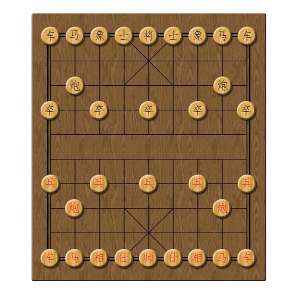 中国传统游戏象棋图案效果素材