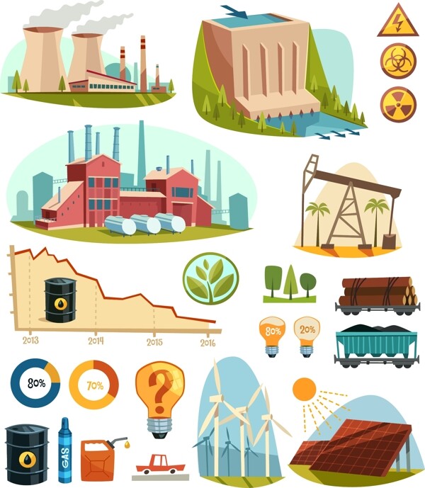 能源建筑图标图片
