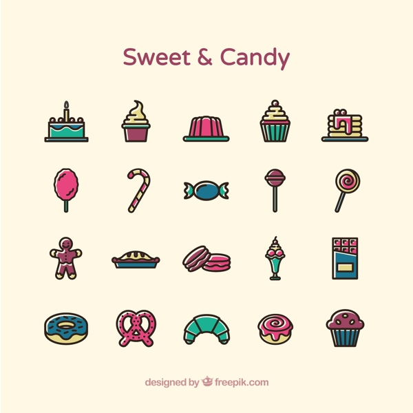 糖果和糖果图标