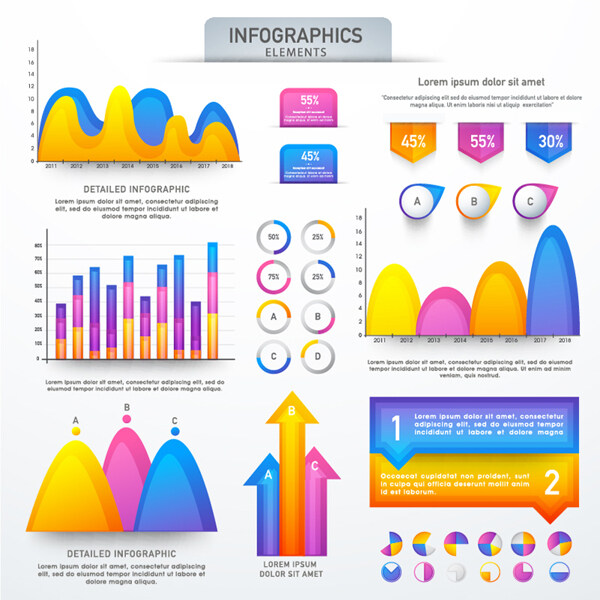 丰富多彩的图表元素集合