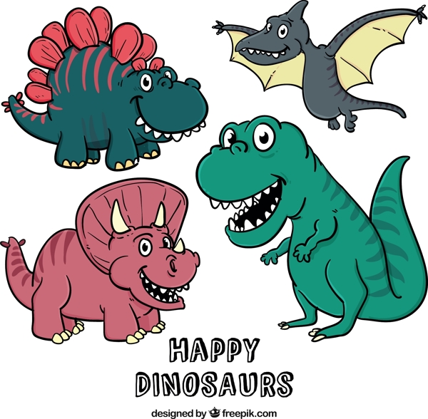 卡通手绘恐龙