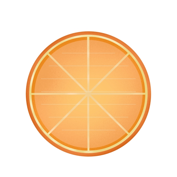 手绘水果橙色橘子对话框边框元素