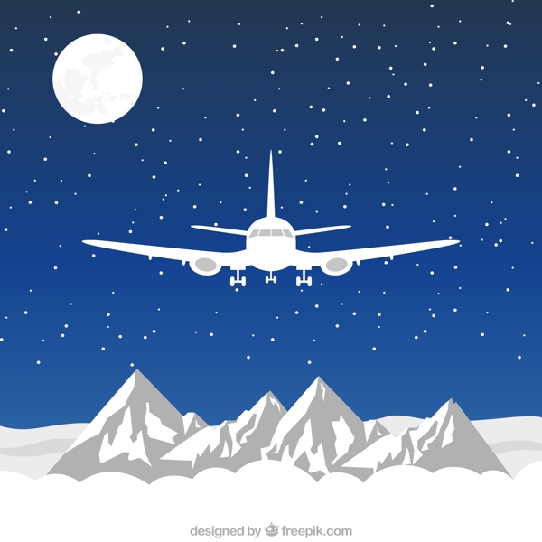飞过雪山的飞机