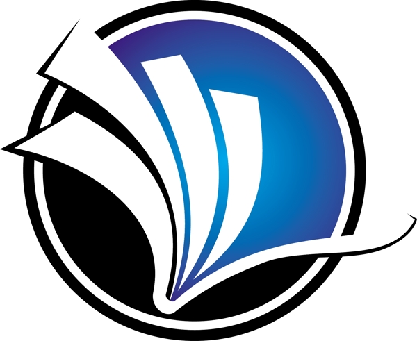 图书馆培训机构logo标志设计