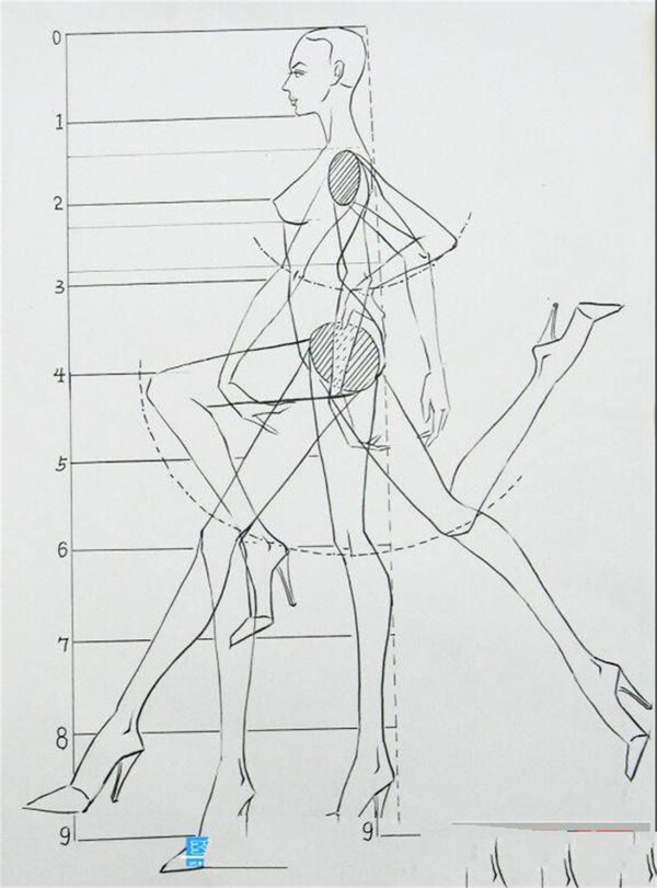 女人轮廓线稿图