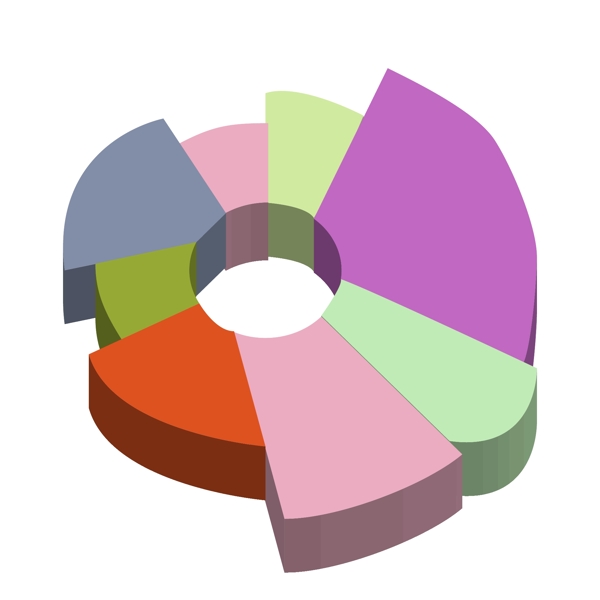 商务矢量数据分析环形图