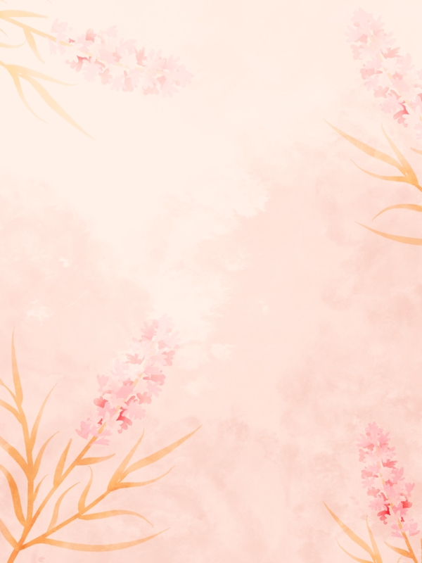 知否知否手绘花朵粉色H5背景