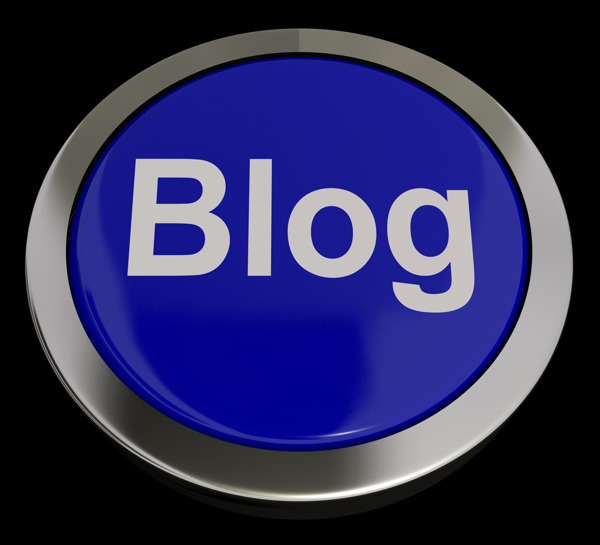 博客按钮在蓝色的博客或博客网站