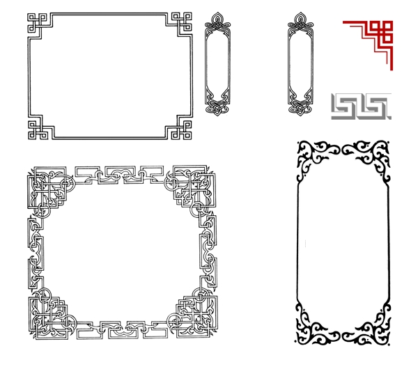 边框纹饰中国风