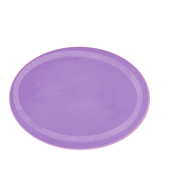 卡通紫色的圆形地垫免扣图