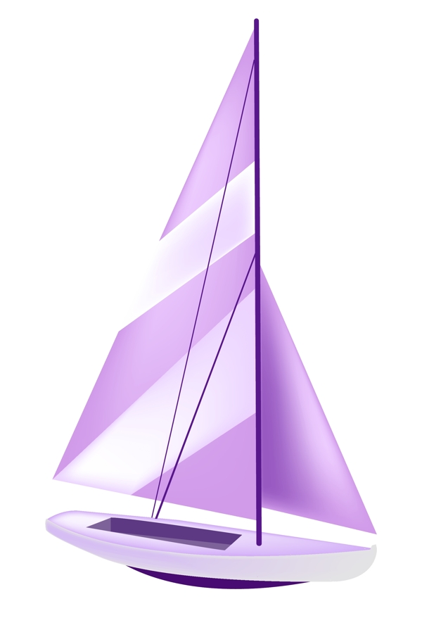 紫色帆船轮船