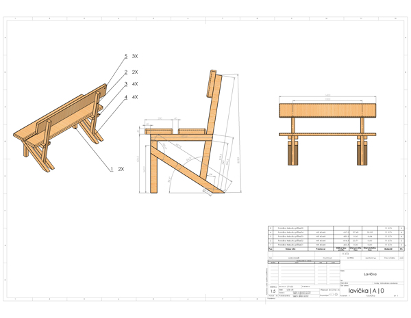 简单的木长椅