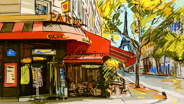 巴黎街头风景