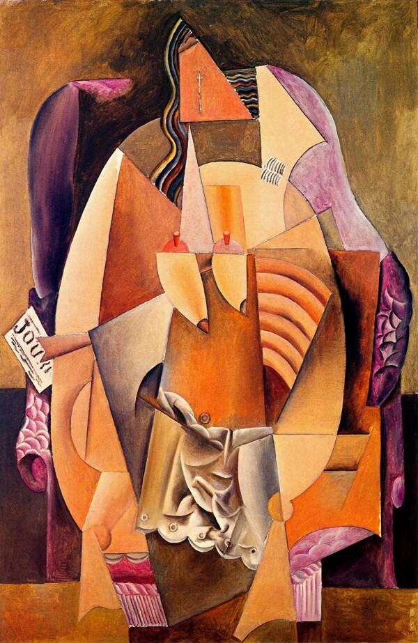 1913Femmeenchemiseassisedansunfauteuil西班牙画家巴勃罗毕加索抽象油画人物人体油画装饰画