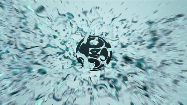 液体水流环绕融合logo展示