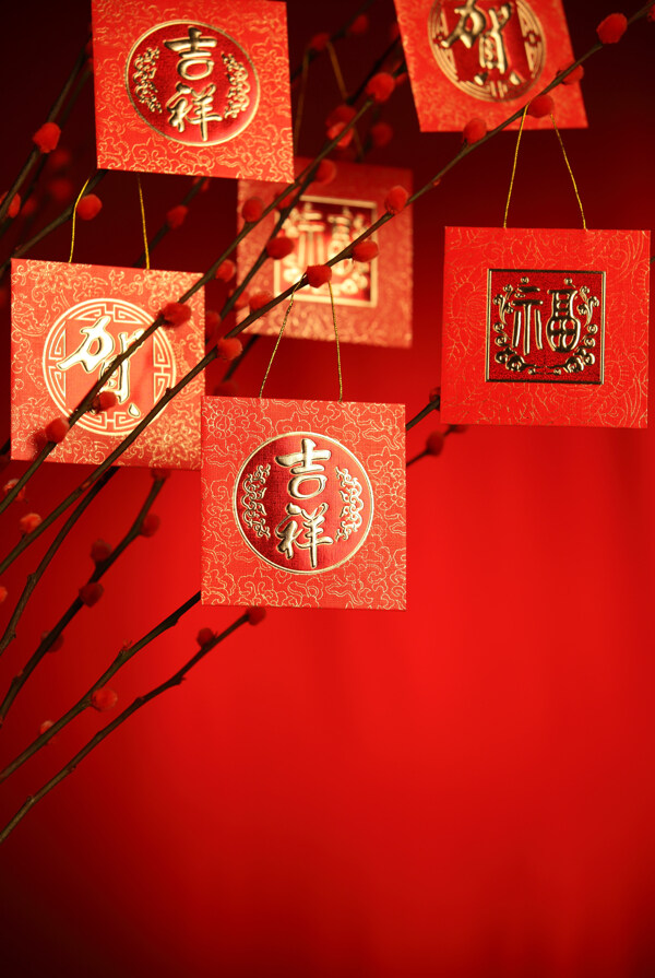 红色新年喜庆背景图片