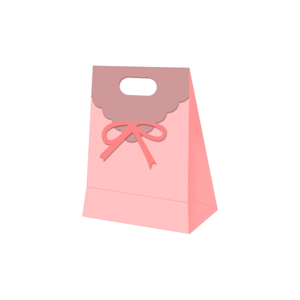 粉色礼品礼物包装袋礼盒类设计元素