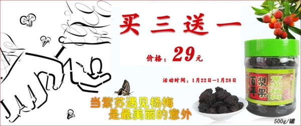 淘宝杨梅食品促销海报