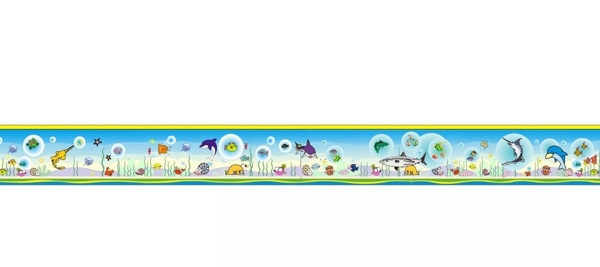 幼儿园围墙彩设计绘海底世界