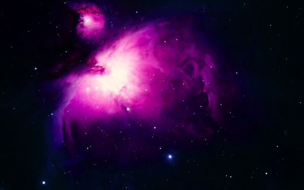 紫色极光星空