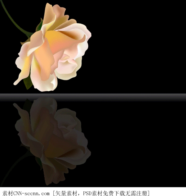 幽雅玫瑰花边背景矢量素材