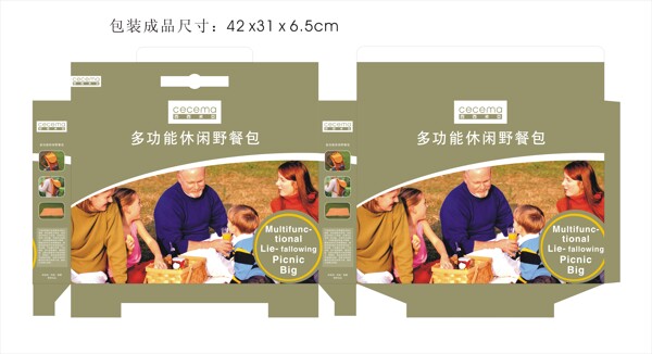 西西米亚时尚运动野餐包包装设计图片