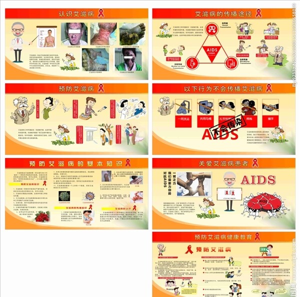 艾滋病知识宣传展板