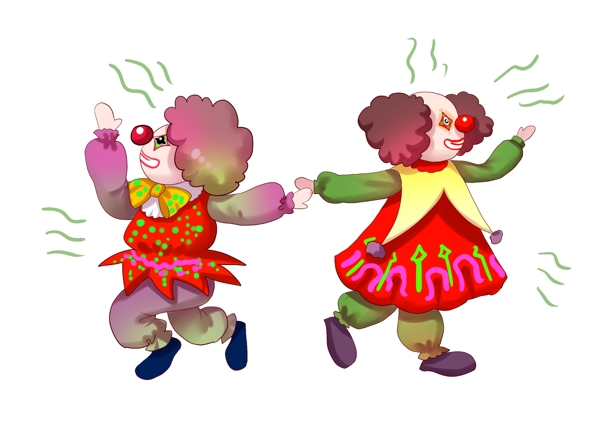愚人节两个跳舞的小丑