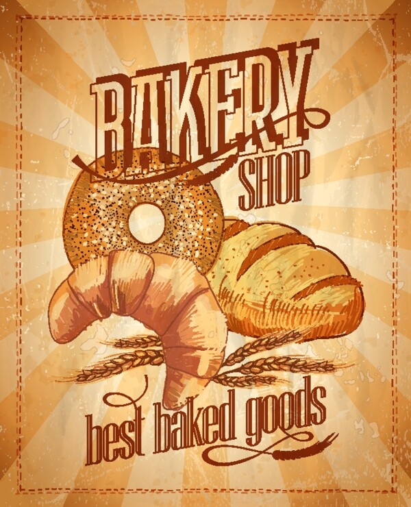 面包与麦穗海报