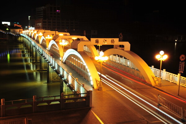 梅江桥夜景jpg图片