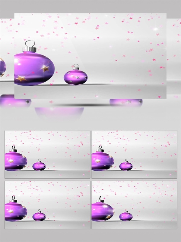 紫色灯笼圣诞节视频素材