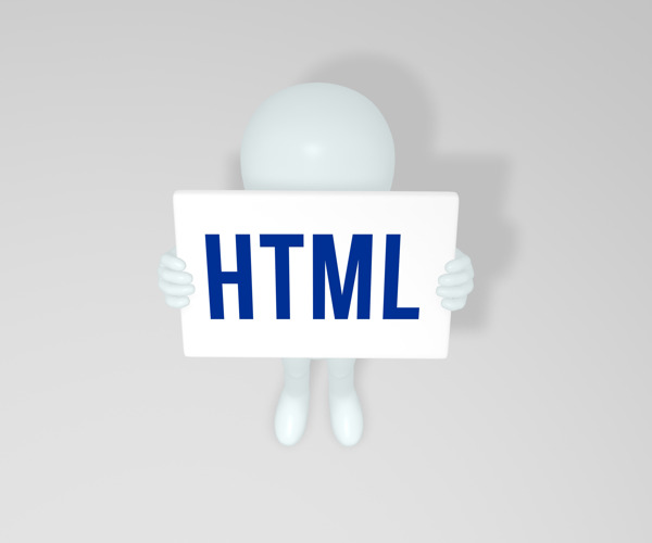 在HTML标志的小男人
