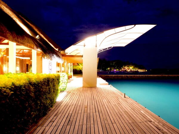 马尔代夫满月岛唯美夜景