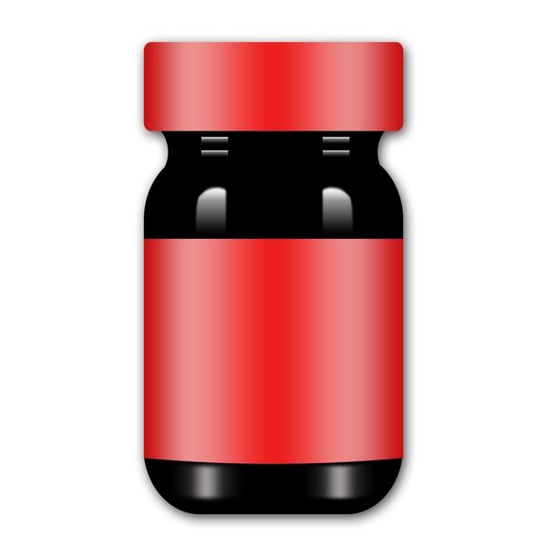 红色保健品高瓶子