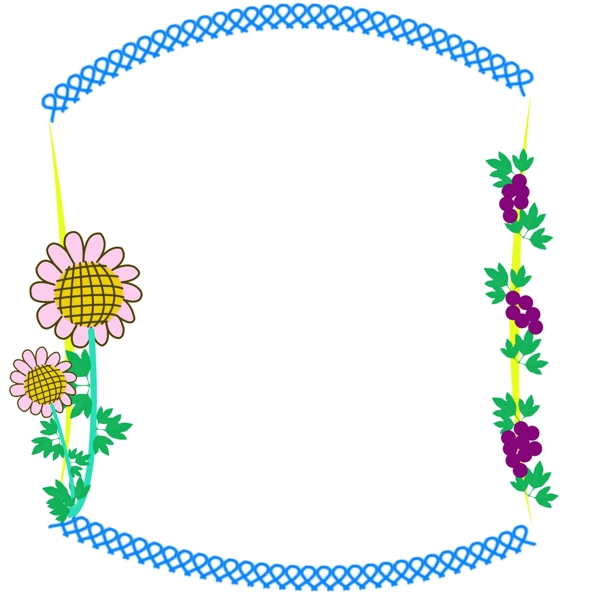 花朵边框装饰插画