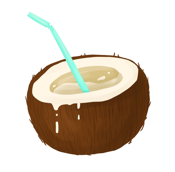 卡通椰子手绘椰子图片