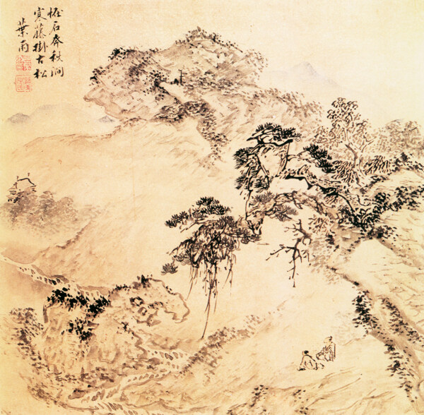 山水名画书画山水图名家叶雨