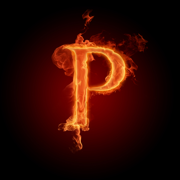 火焰字母P