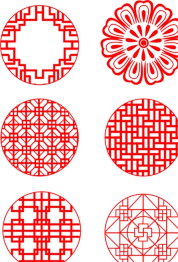 中国风边框花朵素材设计元素图片