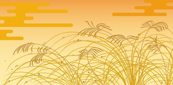 金色花草植物花纹背景图